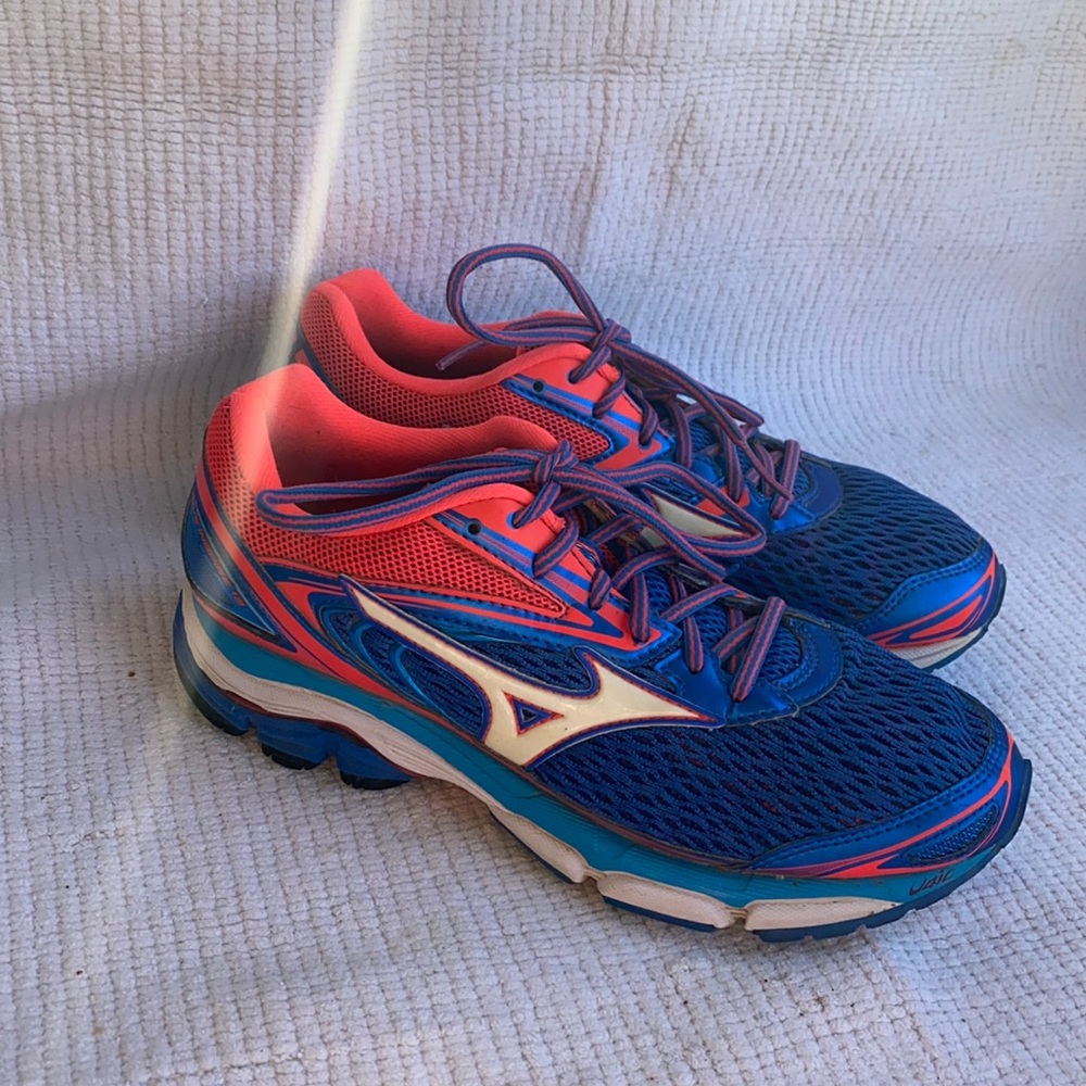Mizuno Wave Inspire 13 8 blue pink EUC running